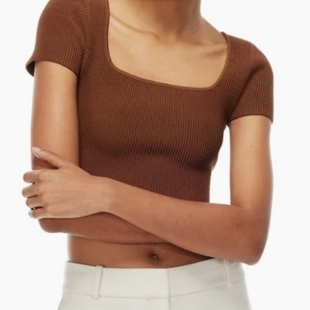 House of Harlow Sculpt Knit Crop Top